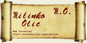Milinko Olić vizit kartica